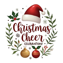 celebration cheer shirt SVG PNG design with bold lettering, red and green floral elements