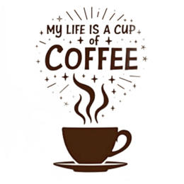 quotes coffee life SVG PNG design with bold lettering