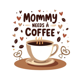 mommy needs caffeine SVG PNG design with bold lettering