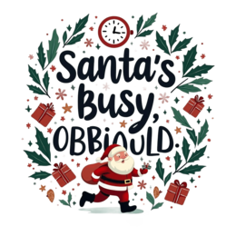 santa holidays SVG PNG design with bold lettering