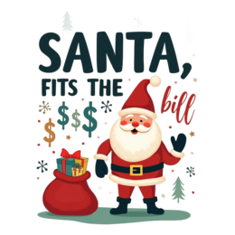festive santa SVG PNG design with bold lettering