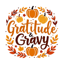 gratitude pumpkins SVG PNG design with orange and yellow floral elements