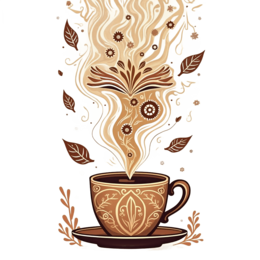 steam flowers leaves SVG PNG design with floral elements