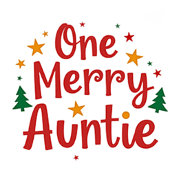 holiday auntie SVG PNG design with bold lettering