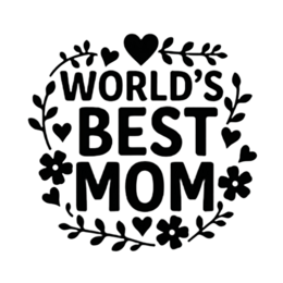 quotes mother SVG PNG design with bold lettering, black and white floral elements