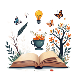 nature creativity SVG PNG design with white and orange floral elements