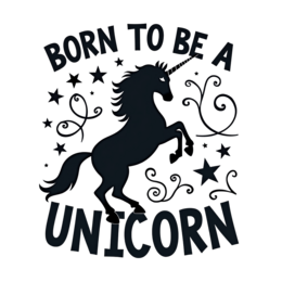 unicorn stars SVG PNG design with bold lettering