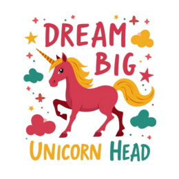 unicorn dreambig SVG PNG design with bold lettering