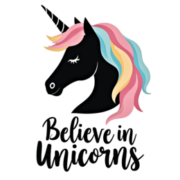 unicorn colorful quote SVG PNG design with bold lettering