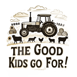 tractor animals SVG PNG design with bold lettering, black and white floral elements