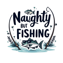 naughty fish shirt SVG PNG design with bold lettering