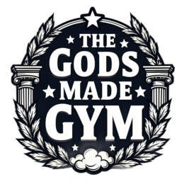 gods made gym SVG PNG design with bold lettering, cream floral elements