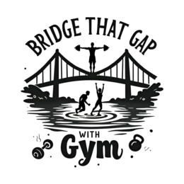 gym bridge exercise SVG PNG design with bold lettering