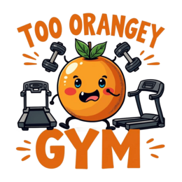 gym orange dumbbells SVG PNG design with bold lettering