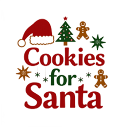 christmas cookies greeting SVG PNG design with bold lettering