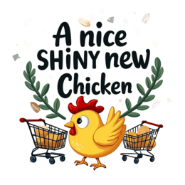 chicken shiny SVG PNG design with bold lettering