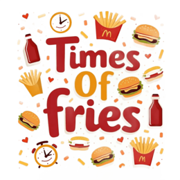 times of fries burgers SVG PNG design with bold lettering
