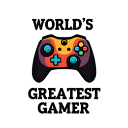 controller greatest gamer SVG PNG design with bold lettering
