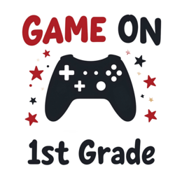 game on first grade SVG PNG design with bold lettering