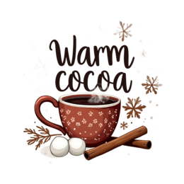 warm cocoa cinnamon SVG PNG design with bold lettering