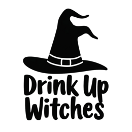 drink up witches hat shirt SVG PNG design with bold lettering