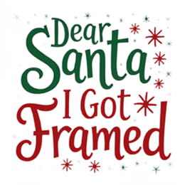 dear santa framed SVG PNG design with bold lettering