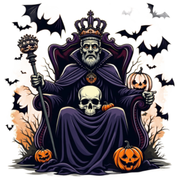 fantasy king skull SVG PNG design with clean design elements