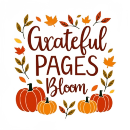 autumn gratitude SVG PNG design with orange and red floral elements