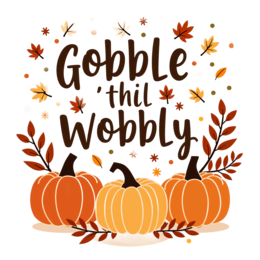 pumpkins autumn leaves SVG PNG design with bold lettering, white and orange floral elements