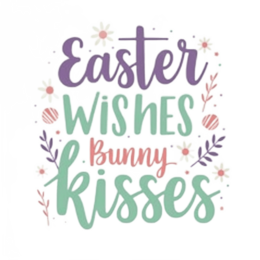 quotes bunny wishes SVG PNG design with white and pink floral elements