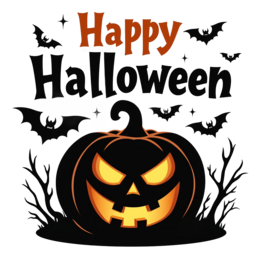 pumpkin bats SVG PNG design with bold lettering