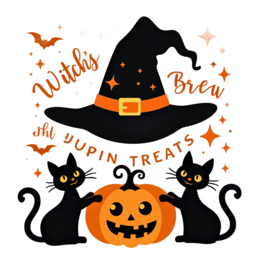 witch hat black cats SVG PNG design