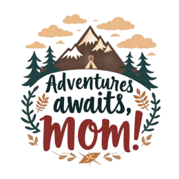 adventures mom SVG PNG design with bold lettering