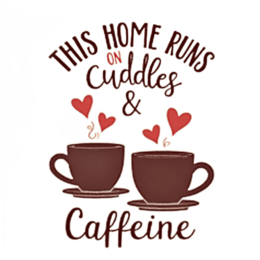 quotes caffeine cuddles SVG PNG design with hand-drawn style, bold lettering