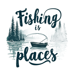 fishing lake SVG PNG design with bold lettering