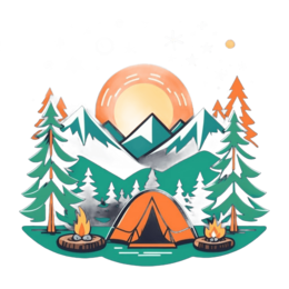 camping sunset SVG PNG design