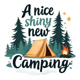 camping tent fire SVG PNG design with bold lettering