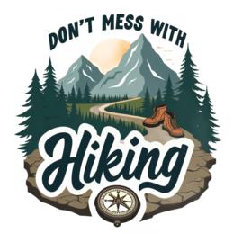 hiking mountains SVG PNG design with bold lettering