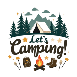 camping tent SVG PNG design with bold lettering