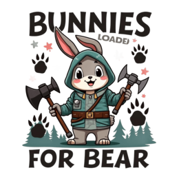 bunnies cartoon SVG PNG design with bold lettering