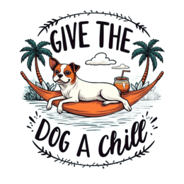 chill dog hammock SVG PNG design with bold lettering