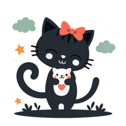 cute kittens playful SVG PNG design