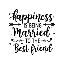 happiness marriage SVG PNG design with bold lettering