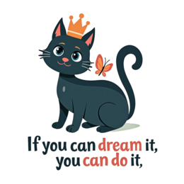 quotes dreams butterfly SVG PNG design with bold lettering