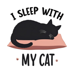 sleep cat shirt SVG PNG design with bold lettering