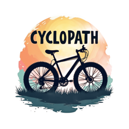 biking silhouette SVG PNG design with bold lettering