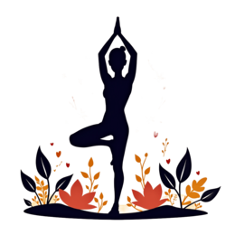 pose flower details SVG PNG design with orange and pink floral elements