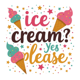 icecream graphics SVG PNG design with bold lettering