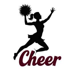 cheerleader pom shirt SVG PNG design with bold lettering