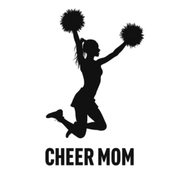 cheerleading mom SVG PNG design with bold lettering